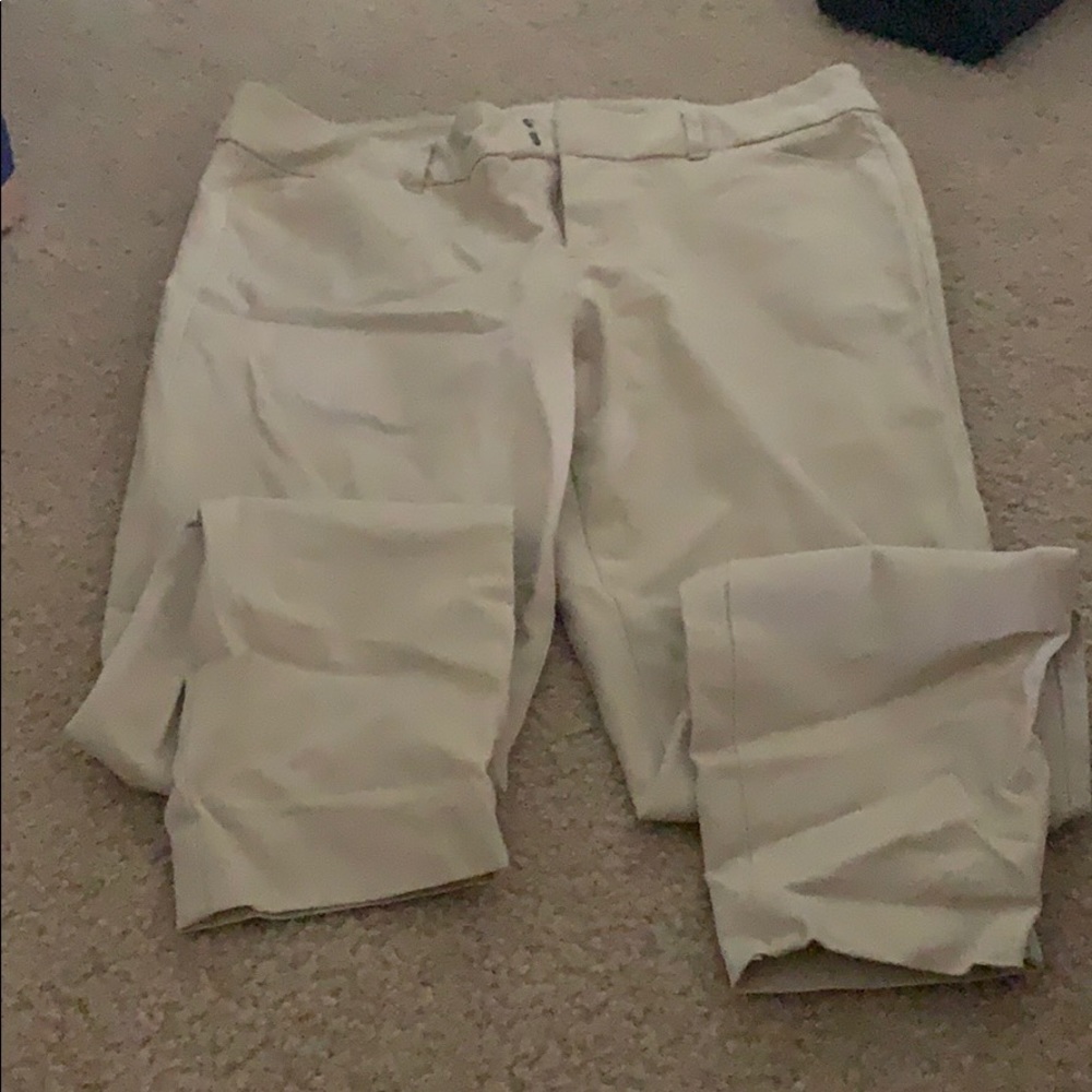 Khaki skinny pants